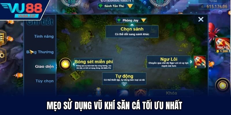 Mẹo sử dụng vũ khí săn cá tối ưu nhất