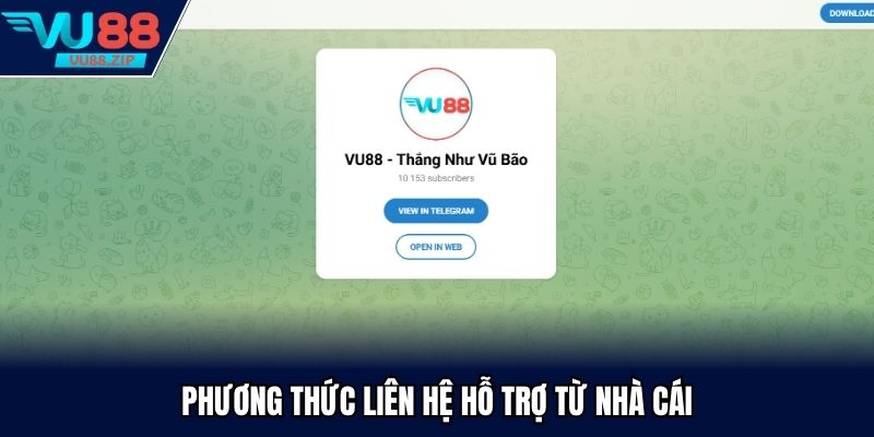 Phương thức liên hệ hỗ trợ từ nhà cái