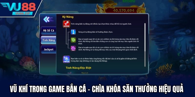 Vũ Khí Trong Game Bắn Cá - Chìa Khóa Săn Thưởng Hiệu Quả